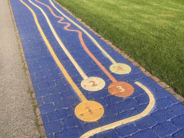 Playful markings lead the way in Billund
