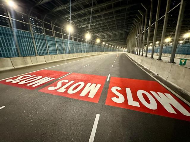 Slowing down for safety on Malaysian expressway