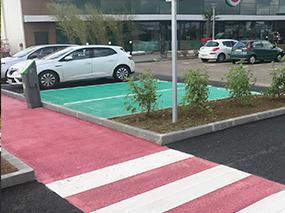 Paints and plural components road marking