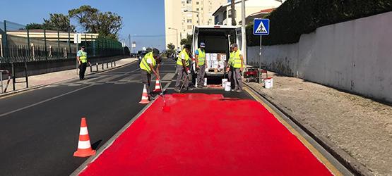 PlastiRoute™ slows down cars in Carcavelos 