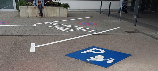 Our markings protect not only pedestrians and other road users, but also pregnant women