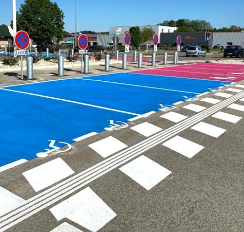 3SRoute POLYKOLOR utilisée pour coloriser les parkings