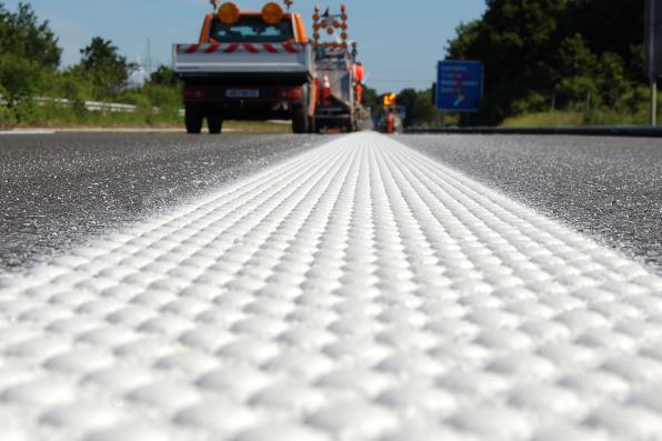 PlastiRoute SpotLine are Type II road markings for heavily trafficked roads