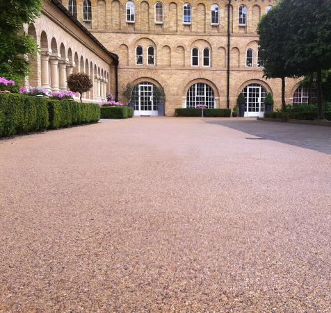 Resin bound GeoPave surfacing on a courtyard