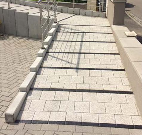 T grip example on a walking ramp