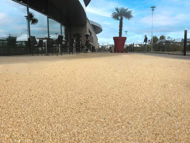Example of resin bonded surfacing