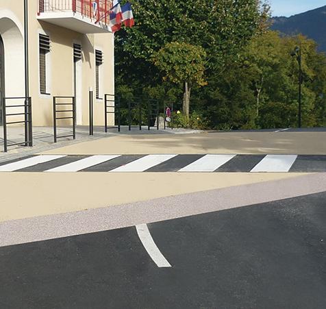 ViaDecorâ„¢ resin bonded surfacing to create anti-slip surfaces around pedestrian crossings
