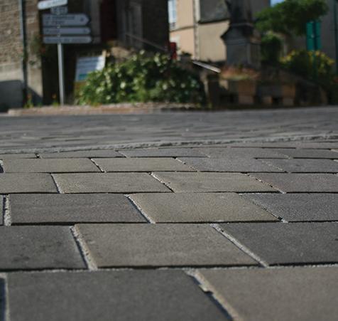 Preformed roche PaveSmart paver on street