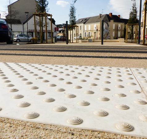 White TacPad MTA before pedestrian crossing
