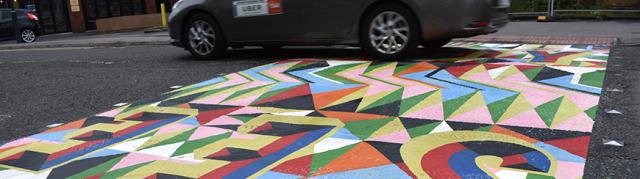 Artwork on the road for speciality crossing projects