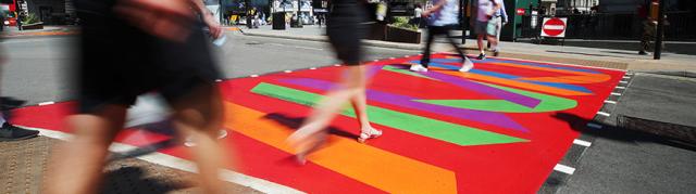 Custom designed pedestrian crossing in PREMARK preformed material