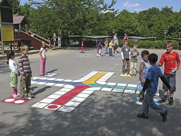 Example of decomark playground for decorative markings