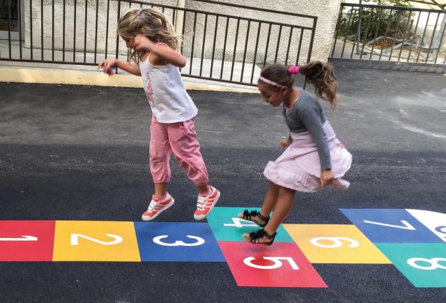 Example of decomark playground for decorative markings