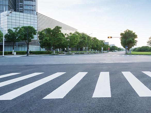Regulatory traffic marking for cities